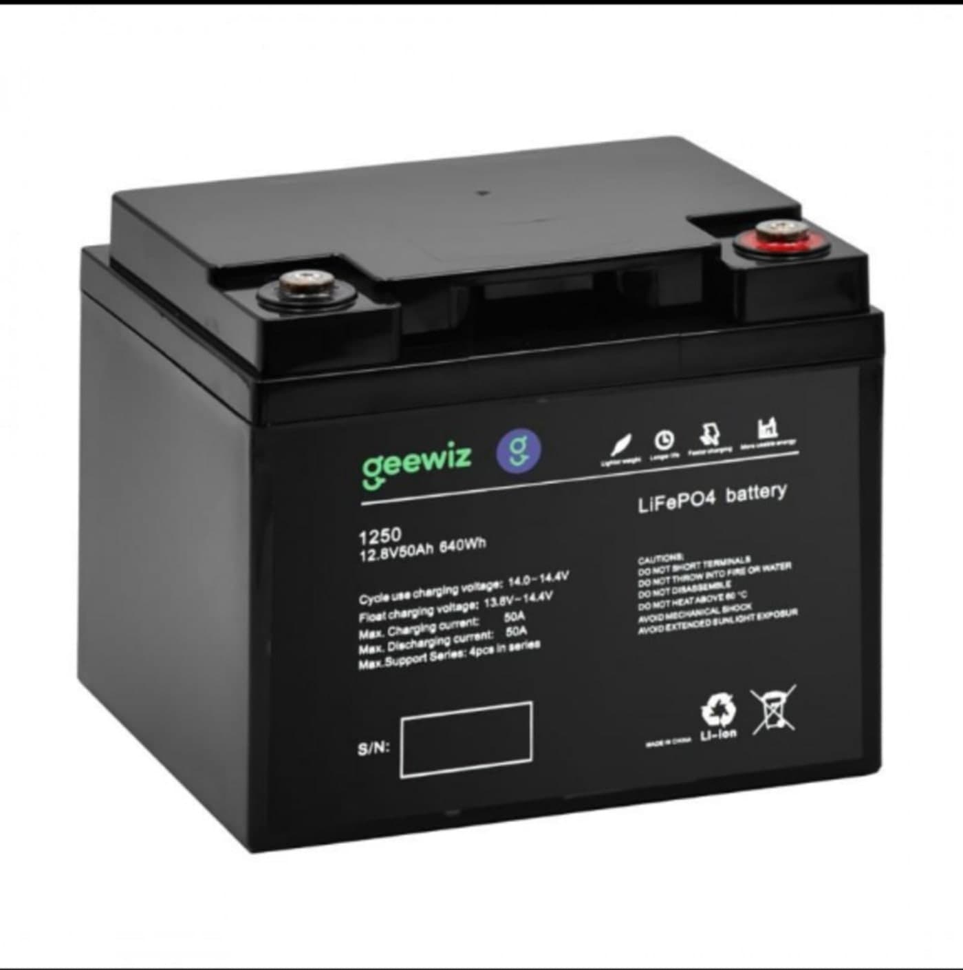 GeeWiz 50Ah 12V LiFePO4 Battery