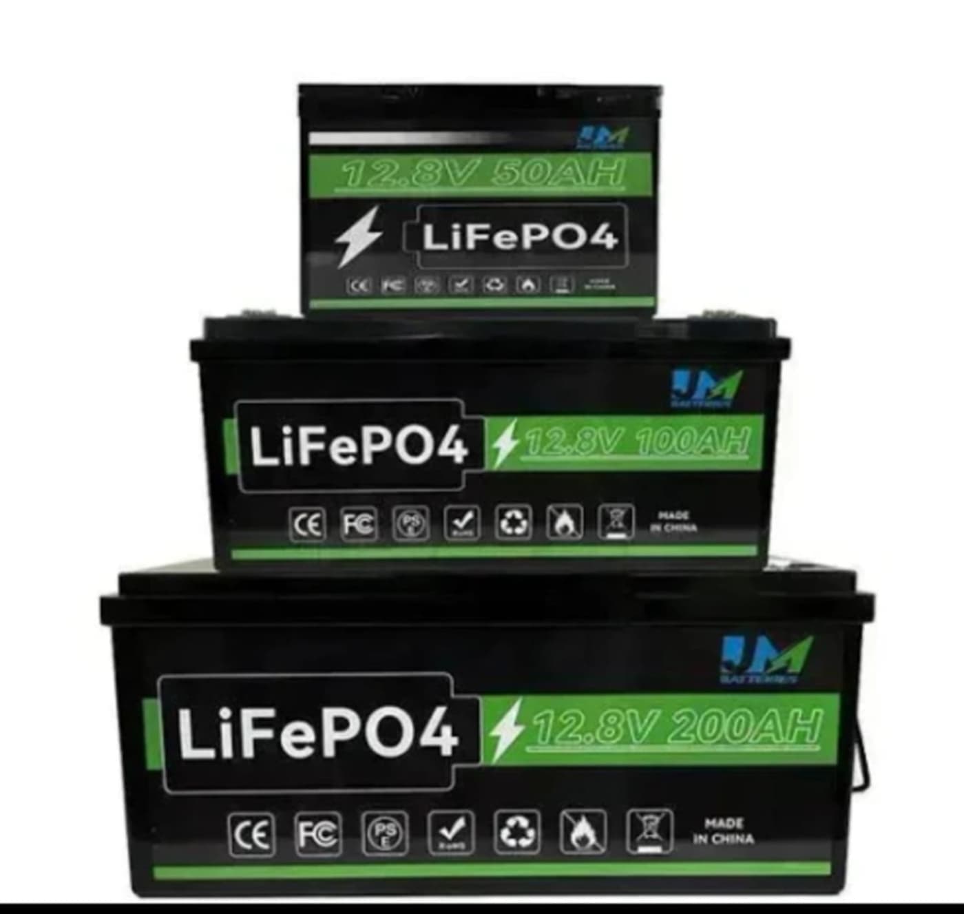 JM Wholesale 100Ah 12.8V LiFePO4 Battery